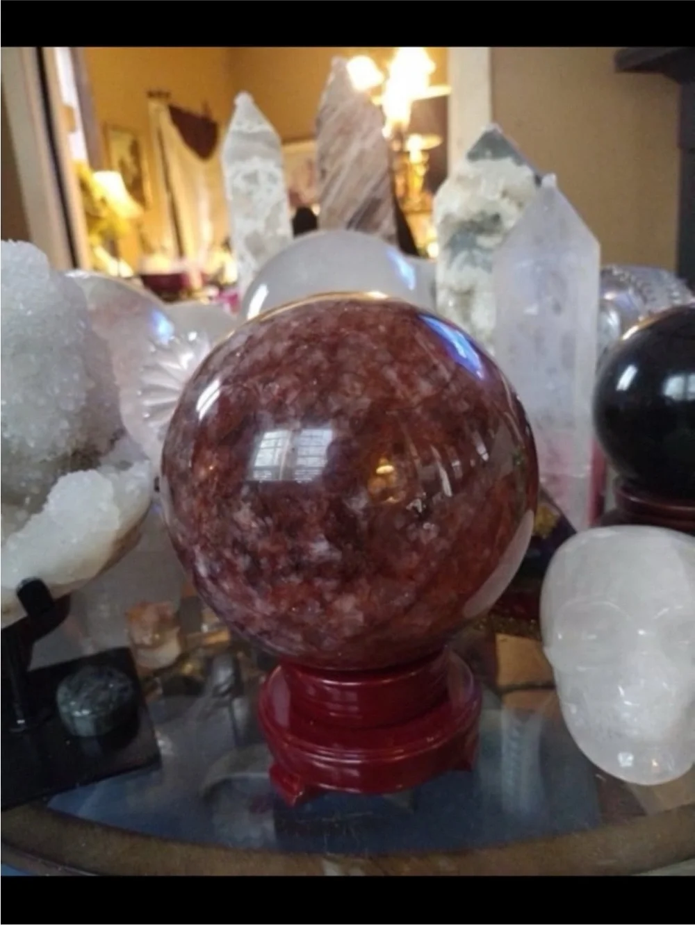 Fire Quartz Sphere HQ STUNNING!!